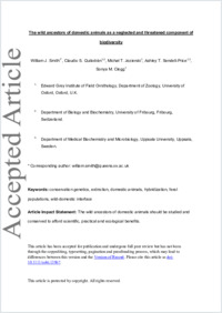 Quilodran_Conservation Biology_2021_Smith_The wild ancestors of domestic animals as a neglected and threatened component of